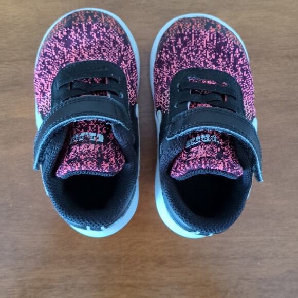 Nike Flex Contact Black / Pink toddler Girls little kids size 6 - Picture 5 of 9
